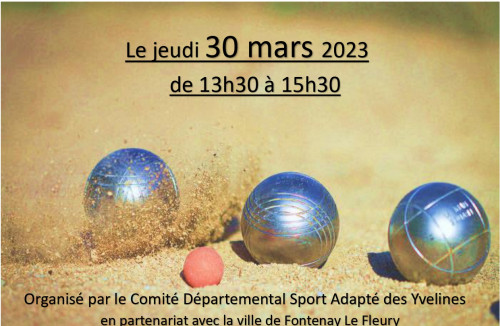 Tournoi de Pétanque adapté Fontenay Le Fleury