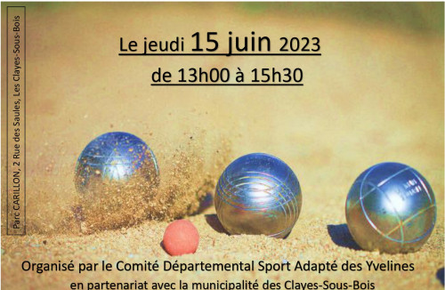 Tournoi de Pétanque adapté Les Clayes Sous Bois